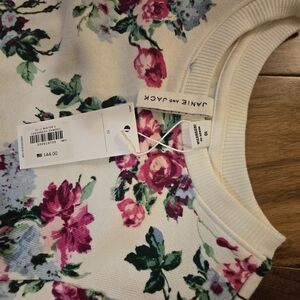 Janie and Jack Cream Floral Knit Top